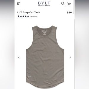 mens BYLT Drop Cut Lux Tank Top